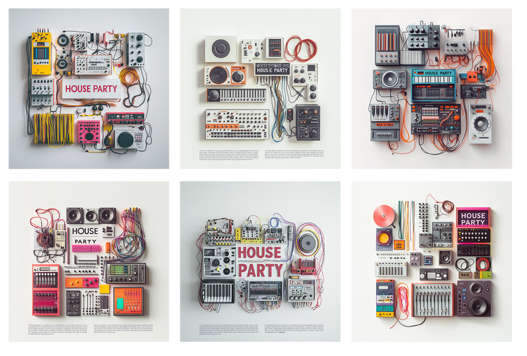 Created alongside an event series, this art book explores electronic music and modern culture through stories and AI-generated photography, merging human creativity with technology.